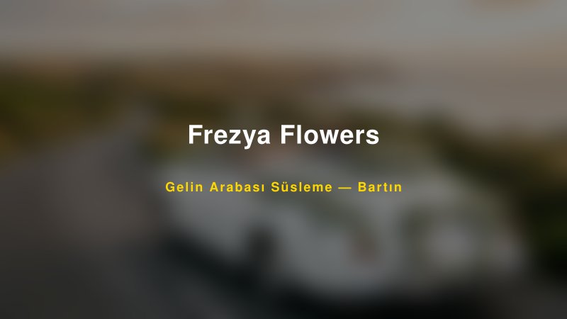 Frezya Flowers ile Trend Gelin Arabası Yazıları ve Konseptleri